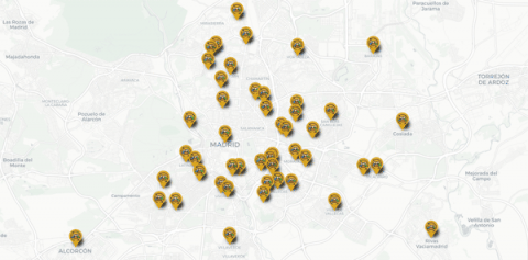 Mapa de las Redes de Solidaridad en Madrid