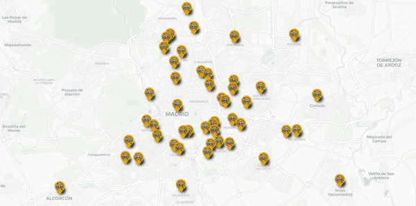 Redes Solidaridad Madrid - mapa